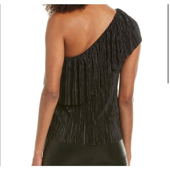 BB DAKOTA Out on the Town Black Accordion Top Sz XS NEW - Picture 3 of 3